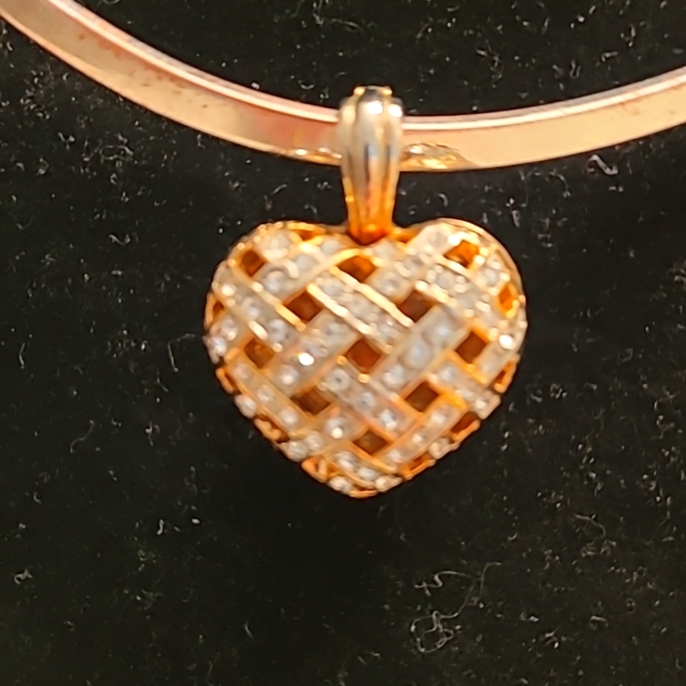 Beautiful Gold and Silver Heart Pendant
